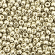 Rocailles Miyuki 8/0 Duracoat galvanized silver 8-4201