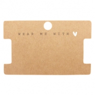 Espositori bigiotteria in cartoncino 'wear me with &hearts;' marrone