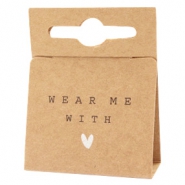 Espositori bigiotteria in cartoncino 'wear me with &hearts;' marrone