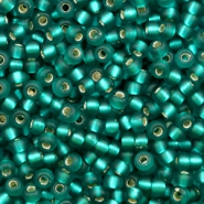 Rocailles Miyuki 8/0 Silverlined matte teal green 8 - 2425F