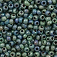 Rocailles Miyuki 8/0 Opaque picasso dark teal 8-4516