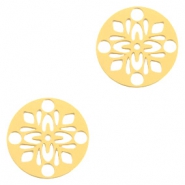 Pendenti in stile boh&eacute;mien 14 mm rotondo oro