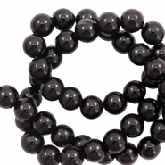 Perline in pietra naturale Calcedonio (Quarzo) , Onyx e Agata 8mm nero