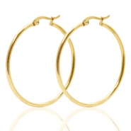 Orecchini in acciaio inossidabile 40mm a cerchio oro