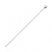 Componenti in argento 925 chiodini a pallina 35 mm argento