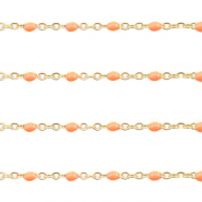 Componenti in acciaio inossidabile 1 mm catena stile rosario arancio-oro