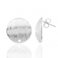 Componenti di metallo TQ orecchini 15mm con anellino argento antico
