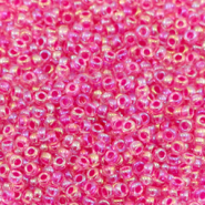 Rocailles Miyuki 11/0 Hot pink lined crystal ab 11-355