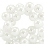 Perline di vetro con effetto perlato 8mm alta qualit&agrave; bianco