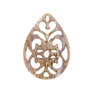 Pendenti in resina 38x27 mm a forma di goccia in stile barocco talpa mandorla