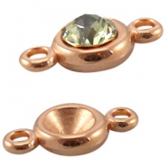 Perline di metallo DQ color oro rosa Castoni di metallo DQ color oro rosa