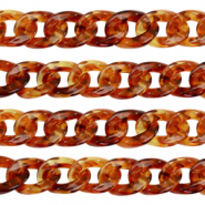 Catena in acrilico 19mm topazio marrone