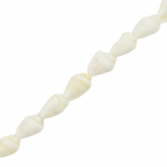 Perline di conchiglia a lumachina bianco (colore naturale)