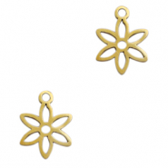 Ciondoli in acciaio inossidabile fiore oro