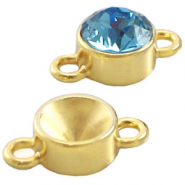 Componenti di metallo TQ castone per Swarovski SS39 2 annelini oro