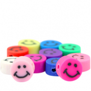 Perline di polimero smiley multicolore