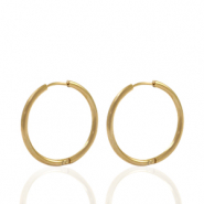 Orecchini in acciaio inossidabile 18mm a cerchio oro