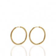 Orecchini in acciaio inossidabile 14mm a cerchio oro
