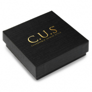 scatolina per bigiotteria C.U.S&reg; 10x10cm nero-oro