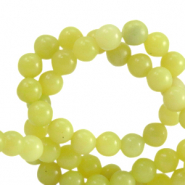 Perline in pietra naturale Serpentino 6mm giallo verdastro