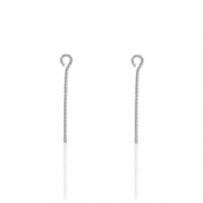 Componenti in acciaio inossidabile chiodino a occhiello 30mm argento