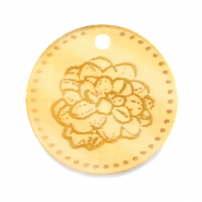 Ciondoli Plexx 20mm Fiore di nascita Ottobre-Calendula oro