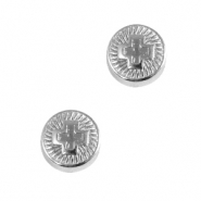 Passanti di metallo DQ croce 8mm argento antico (privo di nichel)