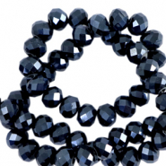 Perline sfaccettate 6x4 mm rondella blu interstellare-effetto perlato