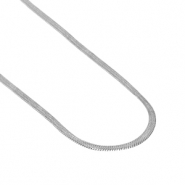 Collane in acciaio inossidabile catena a serpente argento