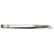 Beadsmith pinzetta a punta curva argento