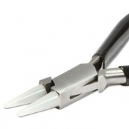Beadsmith pinza punta tonda nero-argento