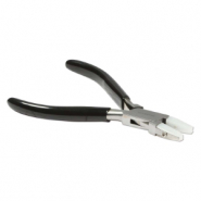 Beadsmith 
pinza a punta piatta nero-argento