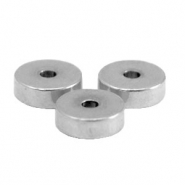Perline in acciaio inossidabile rondella 6mm argento