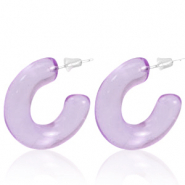 Orecchini alla moda a cerchio viola lilla