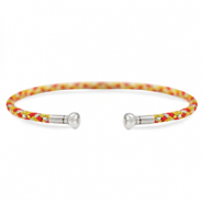 C.U.S&reg; bracciali bangle di gioielli giallo-rosso-argento