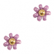 Perline Miyuki fiore 8mm viola-oro