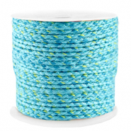 Cordoncino intrecciato alla moda 2mm blu-giallo