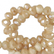 Perline sfaccettate 4x3mm rondella marrone Chadwick-effetto perlato