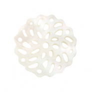 Pendenti di conchiglia prodotti speciali mandala 17mm bianco (colore naturale)