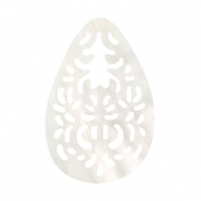 Pendenti di conchiglia prodotti speciali goccia bianco (colore naturale)