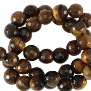 Perline in pietra naturale Occhio di tigre 4mm sfaccettate effetto oro marrone
