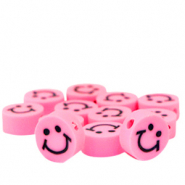 Perline di polimero smiley rosa