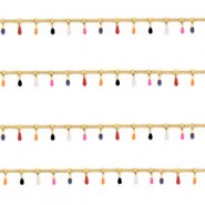 Componenti in acciaio inossidabile catena a rol&ograve; spike oro-multicolore