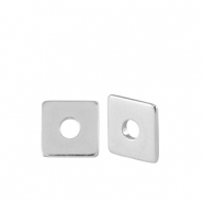 Perline di metallo DQ disco cuadrato 5mm argento antico (privo di nichel)