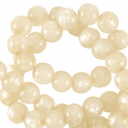 Perline Polaris 4 mm tonda Mosso bianco prosecco