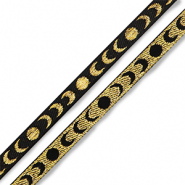 Nastro con testo lune nero-oro