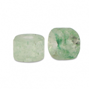 Perline di pietra naturale Quarzite a dischetto 4x2mm verde cactus