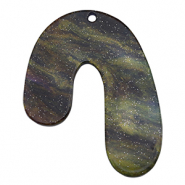 Pendenti in resina organico glitterato multicolore galassia