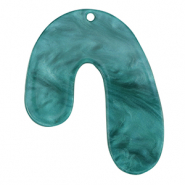 Pendenti in resina organico blu petrolio