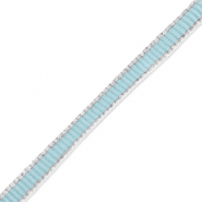 Nastro blu ottanio-argento